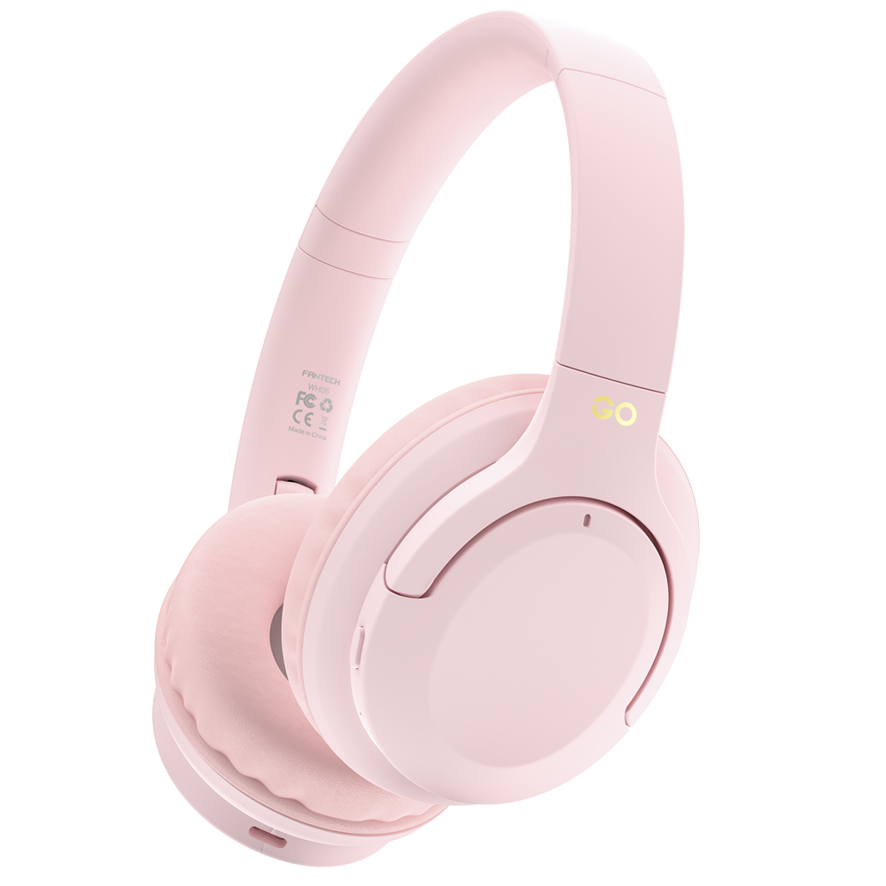 AUDIFONOS FANTECH GO VIBE WH05 INALAMBRICOS ROSADO