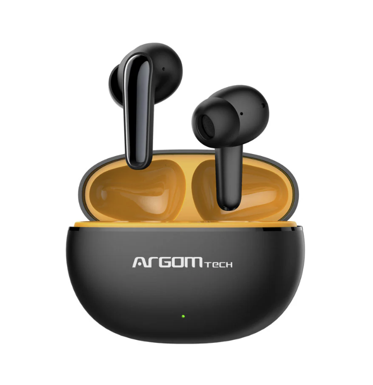 AUDIFONO ARGOM SKEIPODS E20 | BLUETOOTH 5.3 | IPX5 | RESISTENTE AL AGUA | TIPO-C | CONTROL TACTIL | NEGRO | ARG-HS-5020BK