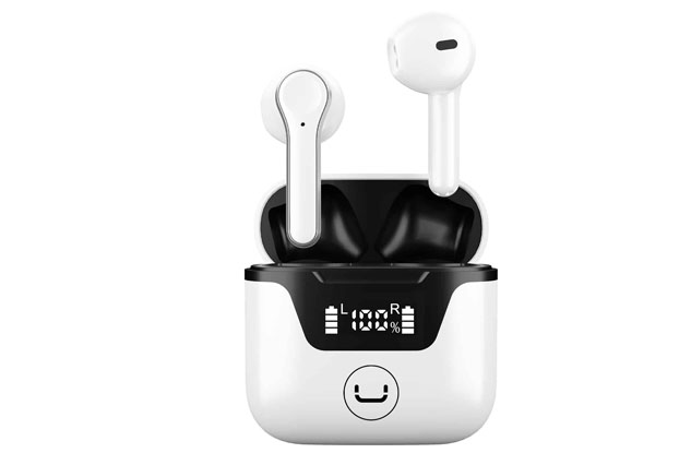 AUDIFONOS UNNO TEKNO HYPER TWS MICROFONO INALAMBRICO ESTUCHE BLUETOOH 5.0 BLANCO HS7507WT