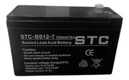 BATERIA STC SELLADA 12V 12A STC-BS12-12 PARA UPS | CERCO | ALARMAS | ETC
