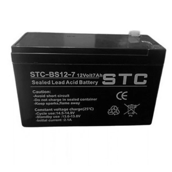BATERIA STC SELLADA 12V 7A STC-BS12-7 PARA UPS | CERCO | ALARMAS | ETC