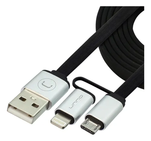 CABLE UNNO TEKNO 2 EN 1 TIPO C MICRO USB 1MT CB4056GY