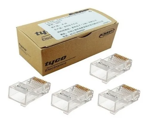 CAJA DE CONECTORES RJ45 CAT 5E 100 UNIDADES