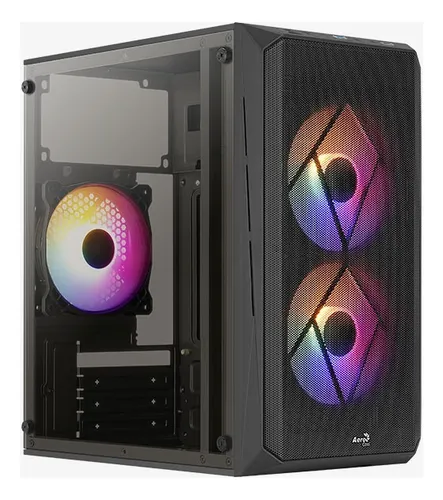 CASE AEROCOOL CS-107 MID TOWER NEGRO | USB-2.0 - USB3.0 | 1HD AUDIO PANEL ACRILICO