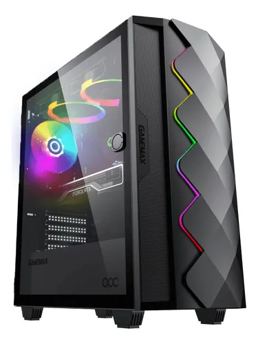 CASE GAMEMAX DIAMOND COC BK MID TOWER NEGRO USB+ USB 3.0 1HD AUDIO FAN COC 14CM ARGB LATERAL VIDRIO TEMPLADO