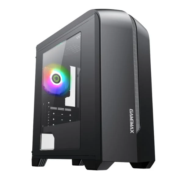 CASE GAMEMAX H601 HERO MATX NEGRO-GRIS 2XUSB | 1 HD AUDIO | LATERAL ACRILICO
