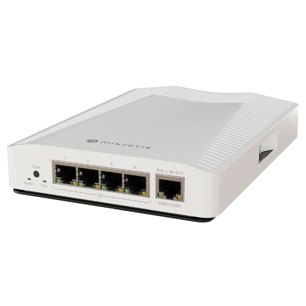 CLOUD ROUTER SWITCH MIKROTIK CRS304-4XG-IN 4 PUERTOS 1G|2.5G|5G|10G 1 PUERTO GIGABIT DUAL CORE 1200MHZ 512MB RAM