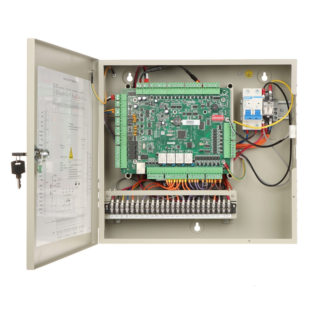 CONTROLADOR DE ACCESO DS-K2604T INTEGRABLE CON VIDEOVIGILANCIA | 100.000 TARJETAS | GABINETE | FUENTE ALIMENTADOR 12VCD