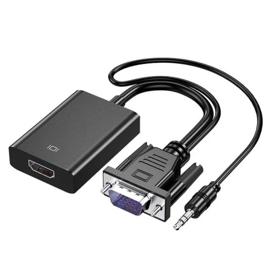 CONVERTIDOR DE HDMI A VGA CON AUDIO BOLSA