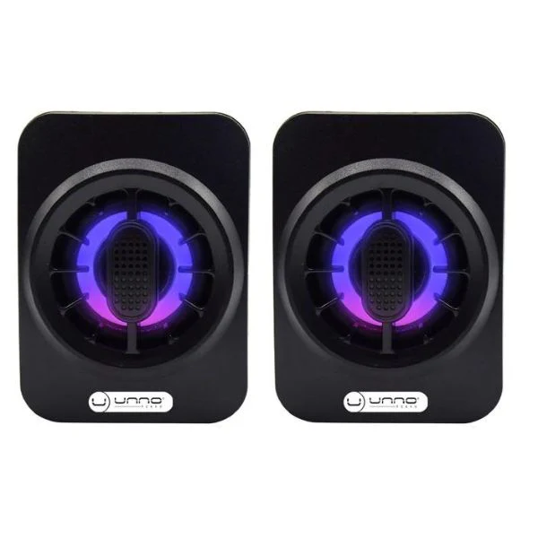 CORNETA UNNO TEKNO SP9025BK TECHNO ESTEREO 6W NEGRO LED