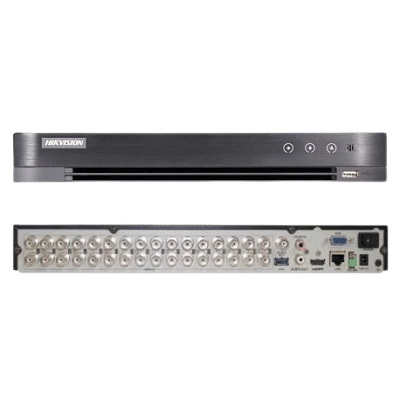 DVR 32 CANALES DS-7232HGHI-K2 TURBO HD 1080P + 2 CANALES IP |2 BAHIAS DE DISCO DURO | 1 CANAL DE AUDIO | VIDEOANALISIS |