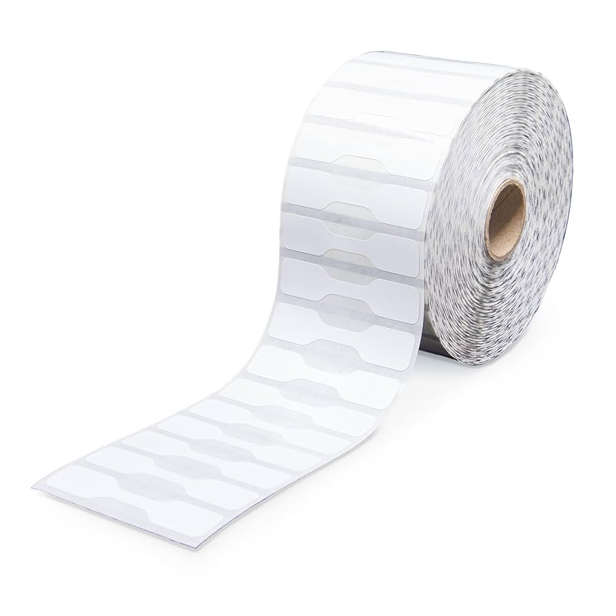 ETIQUETAS TERMICAS DE JOYERIA ZEBRA 2.2"X5" 8000T W FLAPS 3510 ETIQUETAS POR ROLLO