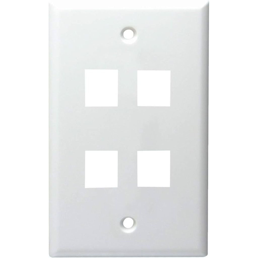 FACE PLATE STC 4 TOMAS BLANCO 4X2 STC-FP04
