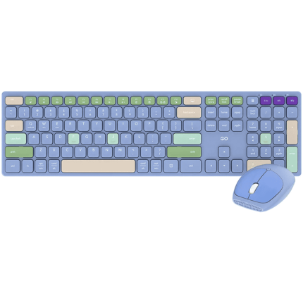 KIT TECLADO Y MOUSE FANTECH WK895 INALAMBRICO AZUL INGLES