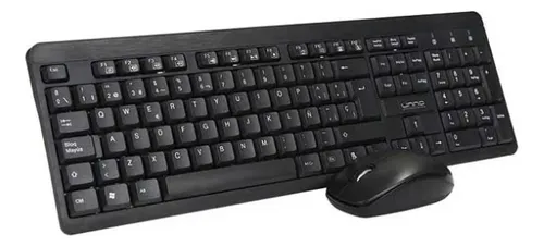 KIT TECLADO Y MOUSE UNNO TEKNO USB-OPTICO ESPAÑOL NEGRO KB6721BK