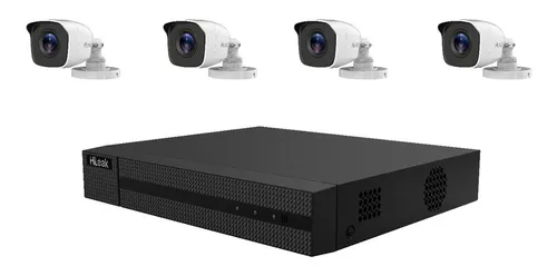 KIT X4 CAMARAS DE VIGILANCIA IP66, DS-J142I(STD)|HIKITH 4 MP LITE MODELO THC-T140 + UNIDAD DE. GRABACION DS-J142I(STD)|H