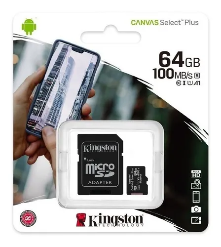 MEMORIA MICRO SD KINGSTON 64GB CS PLUS 100MB|S