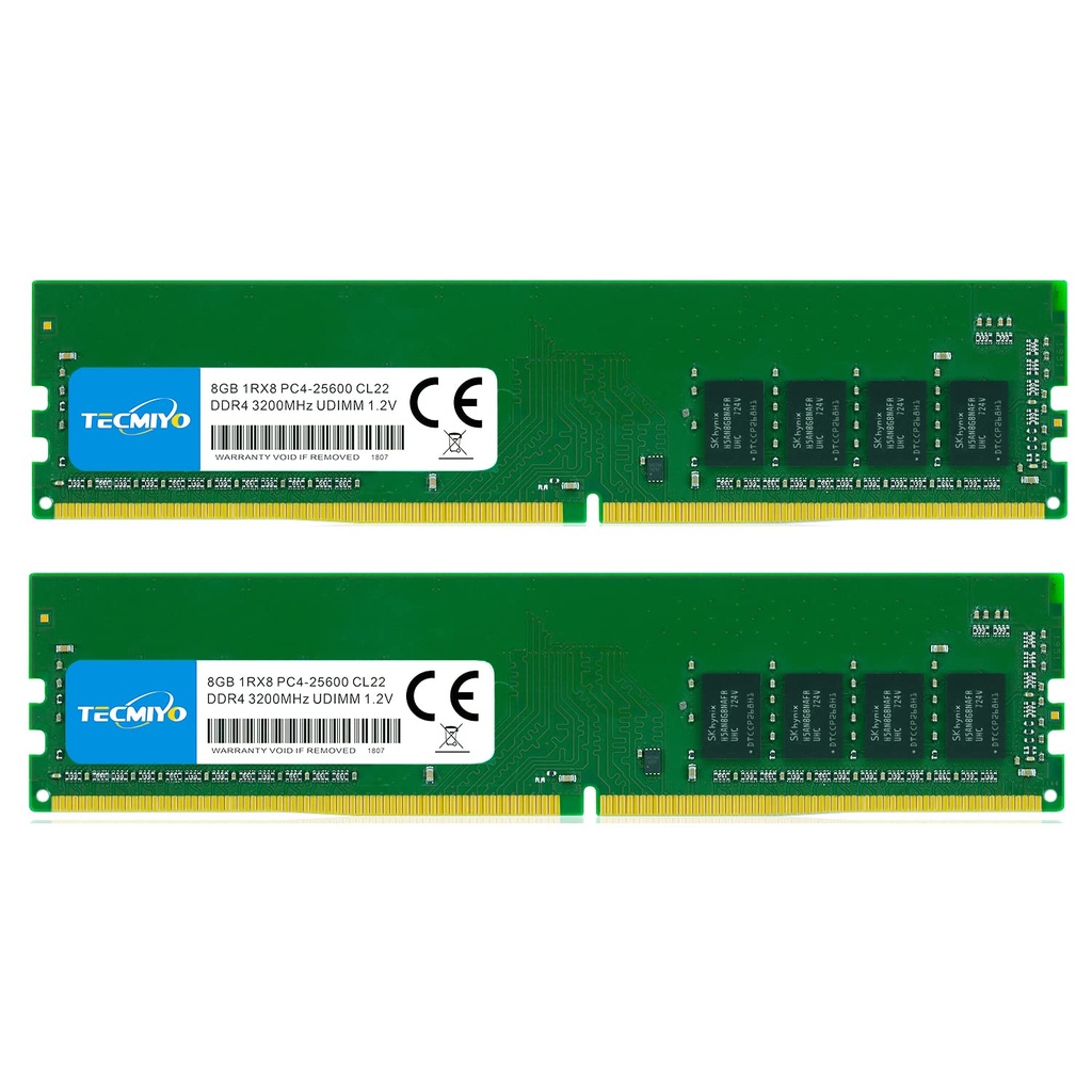 MEMORIA RAM TECMIYO DDR4-3200MHZ 8GB PC4-25600U CL22 UDIMM 1.2V