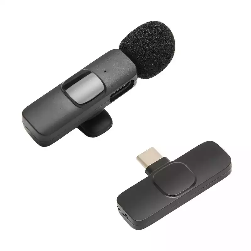MICROFONO LAVALIER K9 INALAMBRICO PORTATIL IPHONE| ANDROID 2 EN UNO