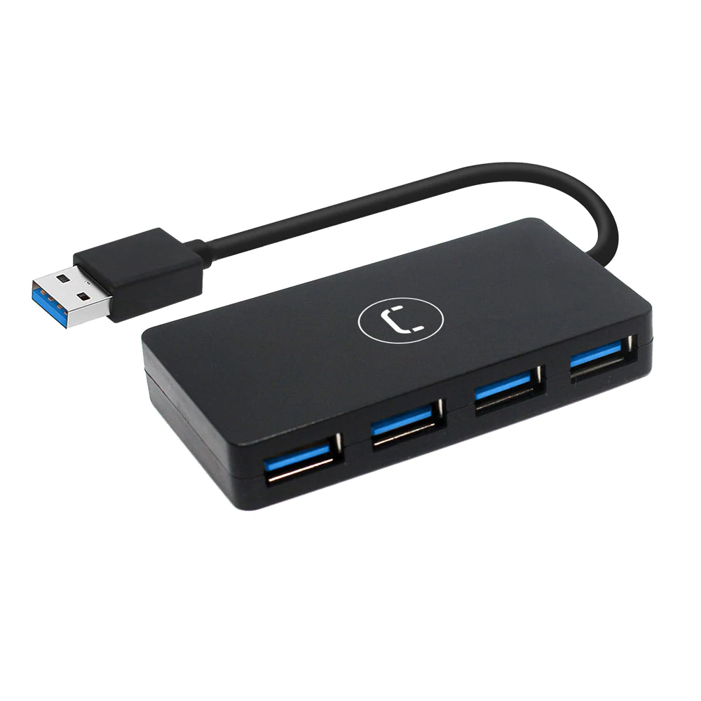 MINI HUB UNNO TEKNO 4 PUERTOS USB 3.0 HB1011BK
