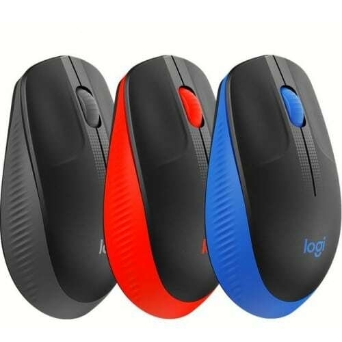 MOUSE LOGITECH M190 OPTICO INALAMBRICO AZUL-NEGRO-GRIS-ROJO