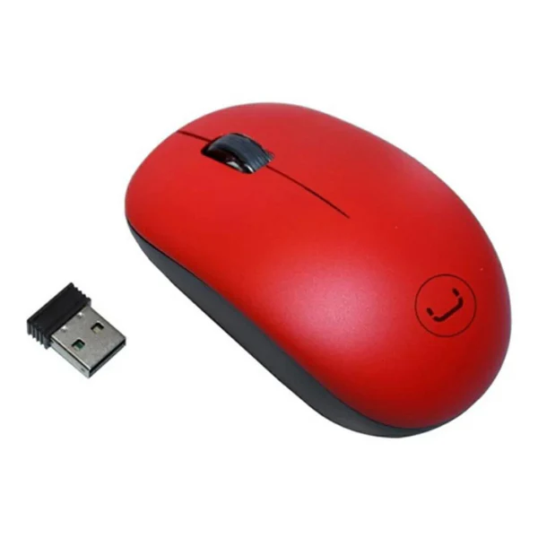 MOUSE UNNO TEKNO CURVES INALAMBRICO ROJO MS6526RD