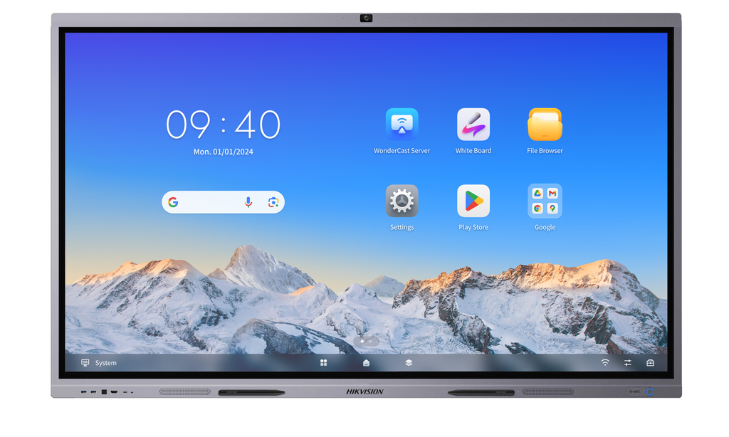 PANTALLA INTERACTIVA HIKVISION DS-D5B75RB|B 75" PULGADAS ULTRA HD 4K CAMARA Y MICROFONO TACTIL 3840 X 2160 ANDROID 13