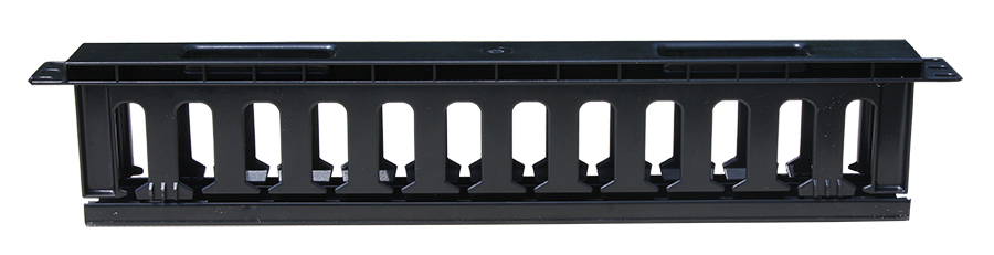 ORGANIZADOR HORIZONTAL STC 1RU PLASTICO 19" CON TAPA NEGRO STC-C01U