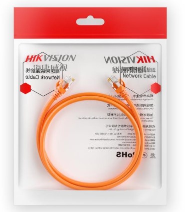 PATCH CORD HIKVISION CAT6 24AWG 2MTS NARANJA CERTIFICADO DS-1NP6UEC0-2MT