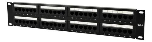 PATCH PANEL STC CAT 6 48 PUERTOS RJ45 19" STC-6PP48