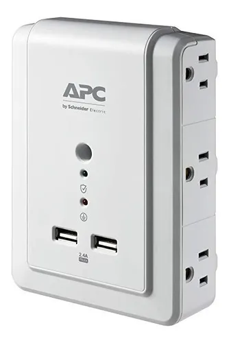 PROTECTOR DE CORRIENTE APC 6 TOMAS 2 USB