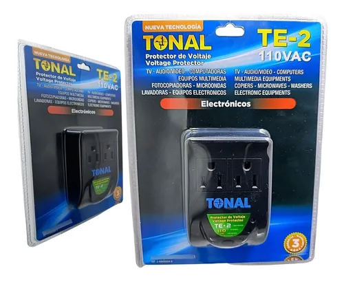 PROTECTOR DE VOLTAJE TONAL TE-2 EQUIPOS ELECTRONICOS 120VAC 15 AMPER CON SUPRESOR DE PICOS