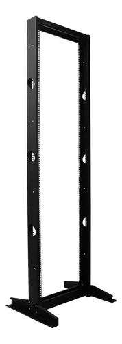 RACK ABIERTO DE PISO ONLINK 2 POSTES 42U 2.10 MTS NEGRO METALICO