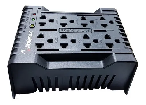 REGULADOR VOLTAJE ABLEREX AB-R1208USB 1200VA 600W 120V AVR 8 TOMAS Y 5 TOMAS DE CARGA USB