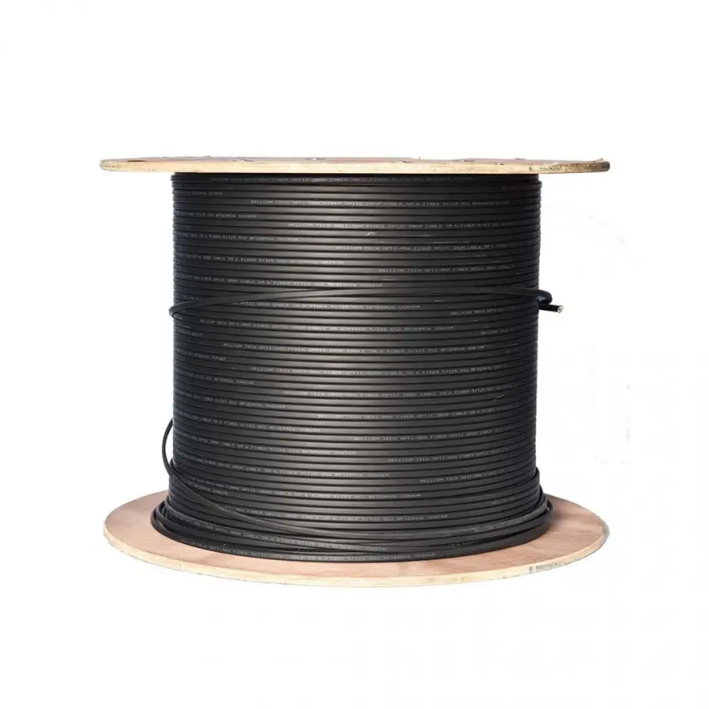 ROLLO FIBRA OPTICA DROP 2 HILOS CORES 1KM POWER FIBER G57A1-1KM-2
