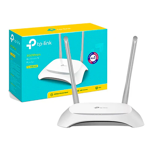 ROUTER TPLINK WR840N N300MBPS 2.4GHZ 4 PUERTOS LAN 1 WAN 10|100 2 ANTENAS