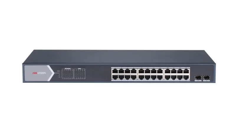 SWITCH POE+HIKVISION 24 PUERTOS GIGABIT DS-3E0526P-E|M 2 PUERTOS GIGABIT UPLINK | NO ADMINISTRABLE | 225 WATTS