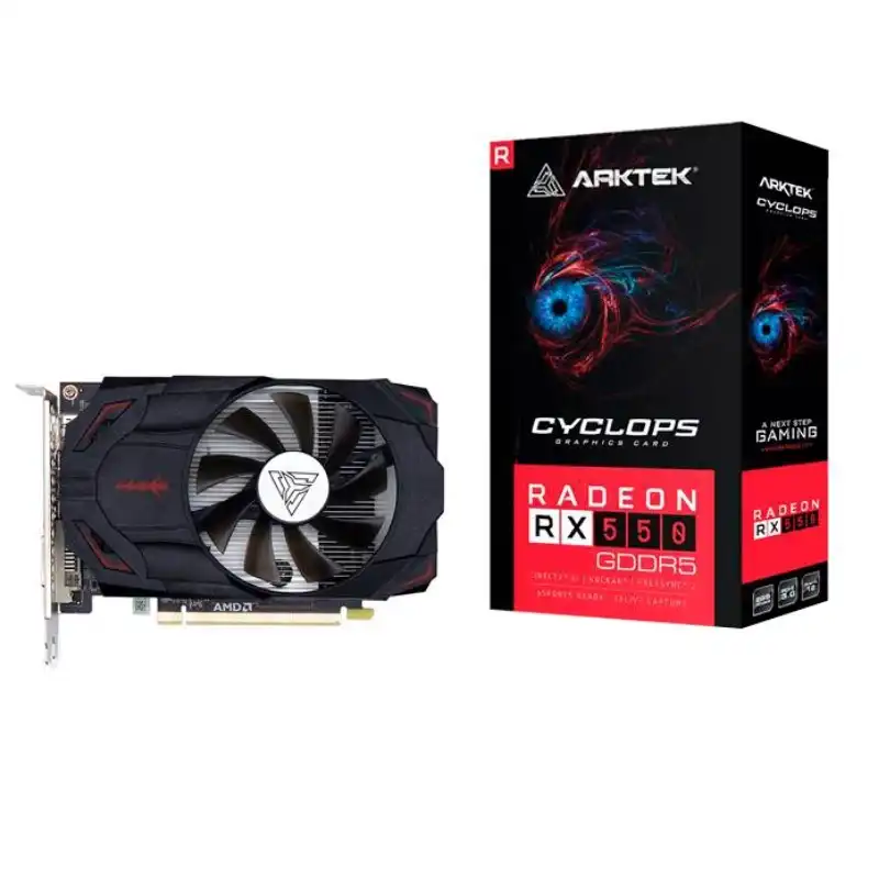 TARJETA DE VIDEO ARKTEK RADEON RX550 GDDR5 4GB CYCLOPS