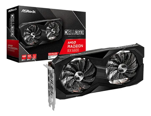 TARJETA DE VIDEO ASROCK CHALLENGER AMD RADEON RX6600 8GB GDDR6 PCIE 4.0..