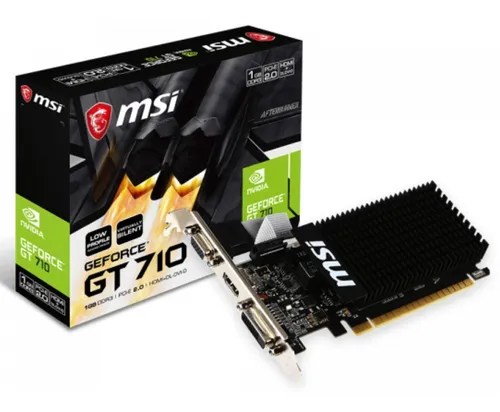 TARJETA DE VIDEO MSI GEFORCE 1GB GT710 954M DDR3 128 BITS VGA DVI HD