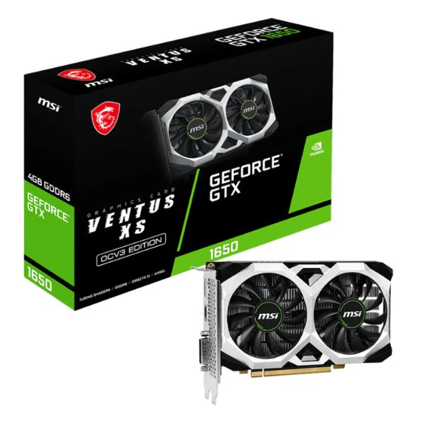 TARJETA DE VIDEO MSI VENTUS XS OC EDITION GFORCE GTX 1650 D6 4GB GDDR6 HDMI| DVI| DISPP
