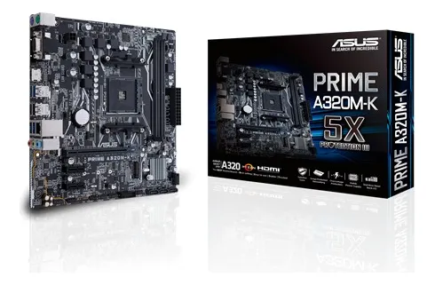 TARJETA MADRE ASUS PRIME A320M-K SOCKET AM4 DDR4 AMD RYZEN