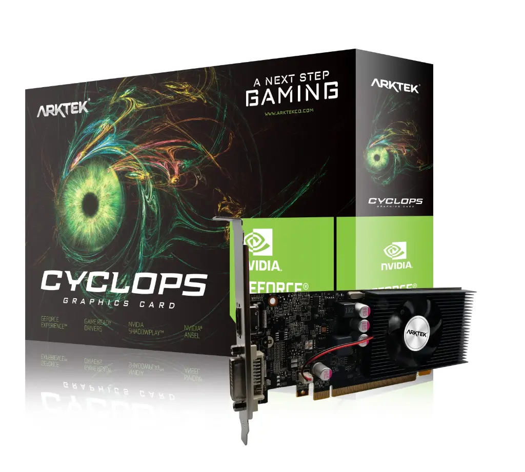 TARJETA VIDEO ARKTEK GAMING CYCLOPS GFORCE GT1030 4GB DDR5 64 BITS 1152MHZ HDMI | DVI
