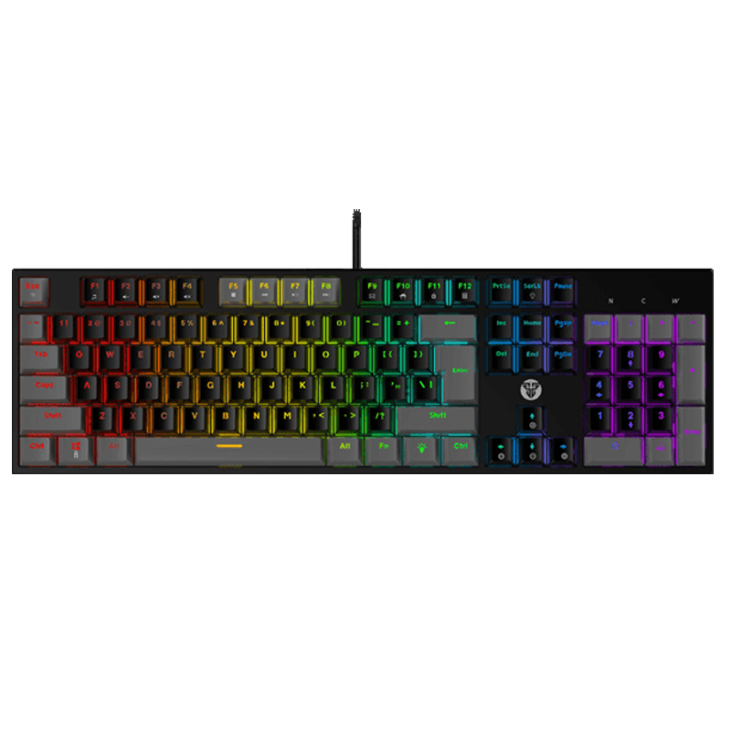TECLADO FANTECH ATOM MK886V2 CABLEADO ROJO-GRIS