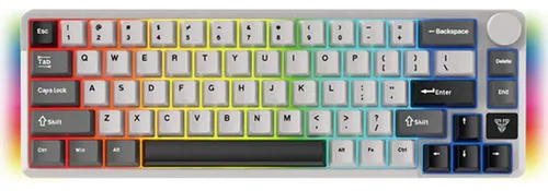 TECLADO FANTECH ATOM PRO66 MK919 INALAMBRICO GRIS SWITCH RED