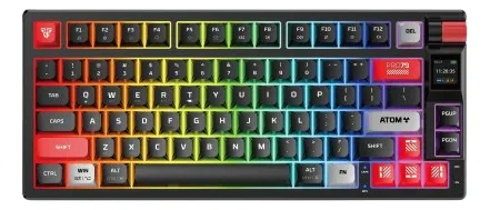 TECLADO FANTECH ATOM PRO79 MK917 INALAMBRICO NEGRO SWITCH BLUE