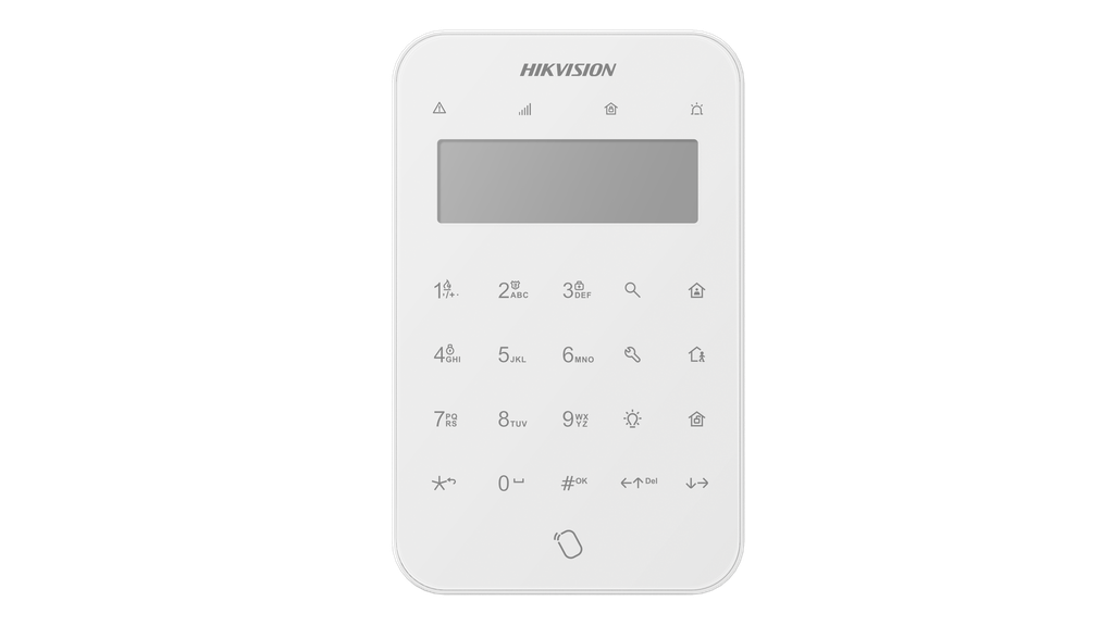 TECLADO HIKVISION DS-PK1-LT-WB INALÁMBRICO TRI-X CON PANTALLA LCD | COMUNICACIÓN DE 2 VÍAS | FRECUENCIA 433 MHZ