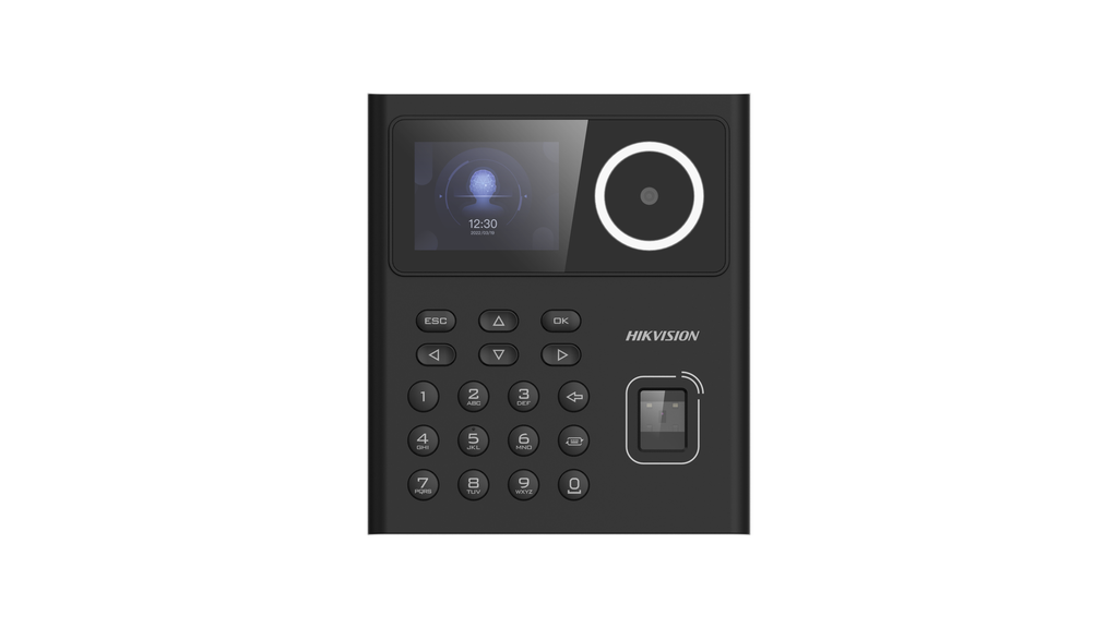 TERMINAL DE ACCESO Y ASISTENCIA BIOMETRICO FACIAL DS-K1T320EFWX |WIFI | RJ45 | 500 ROSTROS | 1000 HUELLAS | 1000 TARJETAS EM |AUDIO