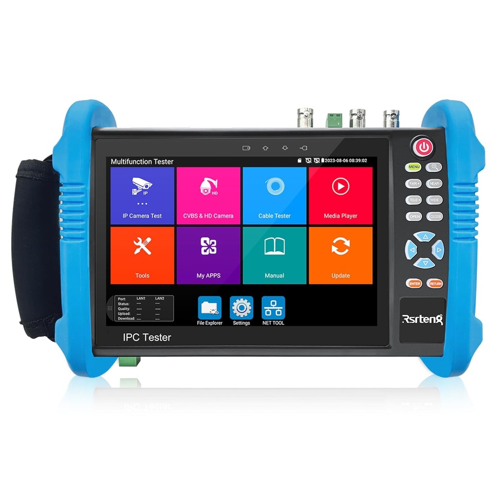 TESTER CCTV PROFESIONAL 7" 4K | IP | POE| WIFI | CVBS | AHD | TVI | CVI | PTZ | TOUCH | TESTER LAN | BATERIA | IPC-9800A