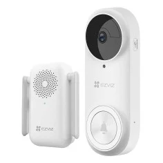 TIMBRE|VIDEOPORTERO HIKVISION CS-DB2-A0-2C5WPBR ELECTRÓNICO WIFI, 6MPX, LENTE 2.0MM, IR 5MTS, BATERÍA